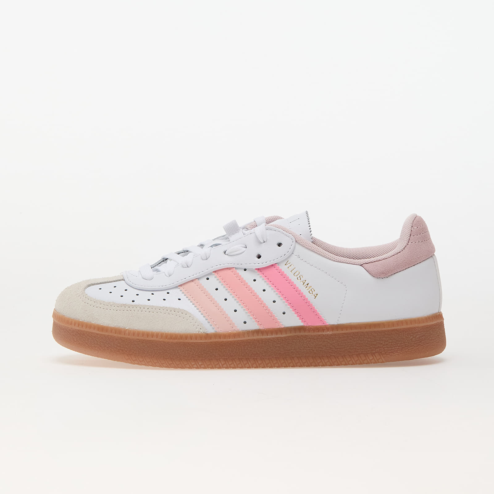 Vīriešu čības un apavi adidas Velosamba Leather Ftw White/ Sanpin/ Gold Metallic
