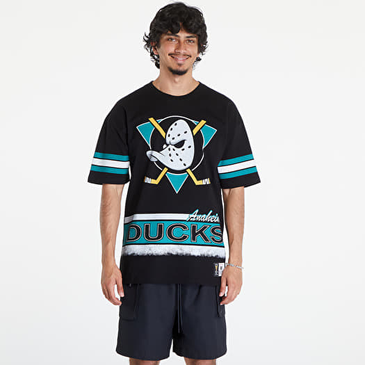 Μπλουζάκι Mitchell & Ness NHL Fashion Oversized SS Tee Vintage Logo Anaheim Ducks Black