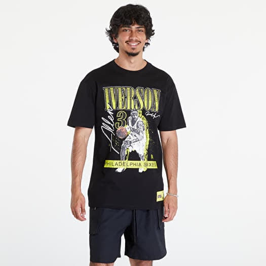 Μπλουζάκι Mitchell & Ness NBA Hw Neon Pop Player SS Tee Vintage Logo Philadelphia 76Ers Allen Iverson Black