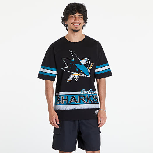 T-shirt Mitchell & Ness NHL Fashion Oversized SS Tee Current Logo San Jose Sharks Black