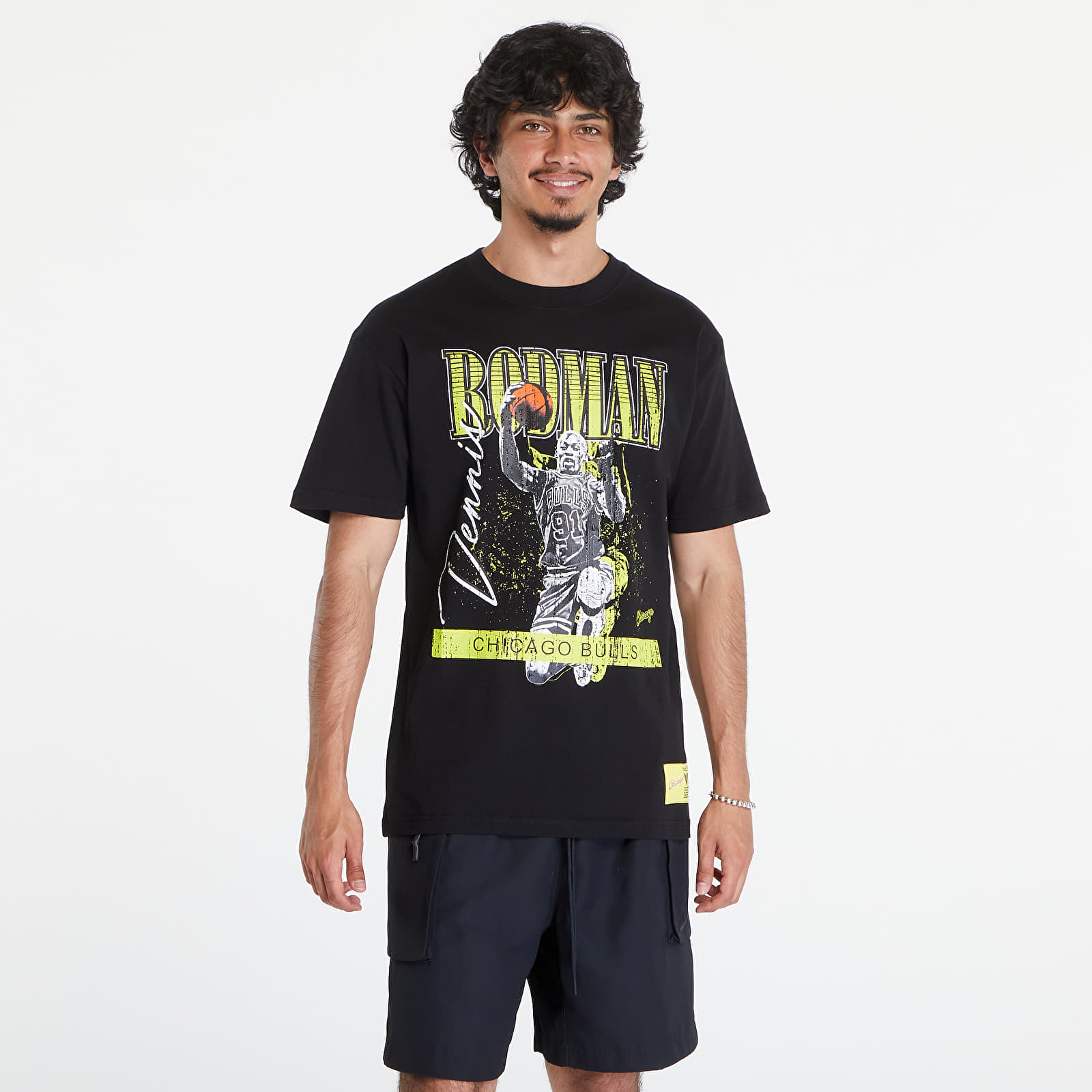T-särgid Mitchell & Ness NBA Hw Neon Pop Player SS Tee Vintage Logo Bulls Dennis Rodman Black
