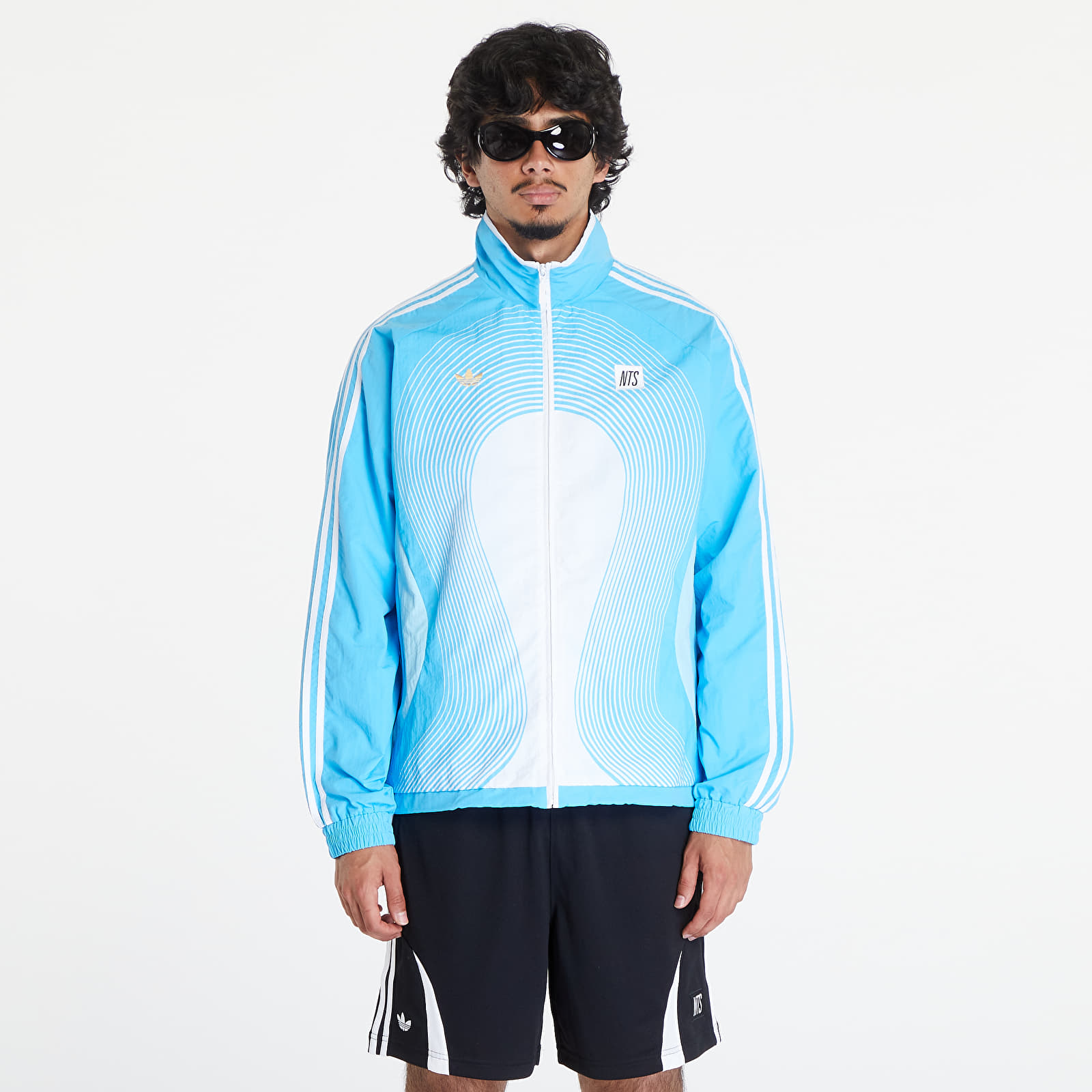 Kurtki męskie adidas x NTS Radio Allover Tracktop Sky Rush