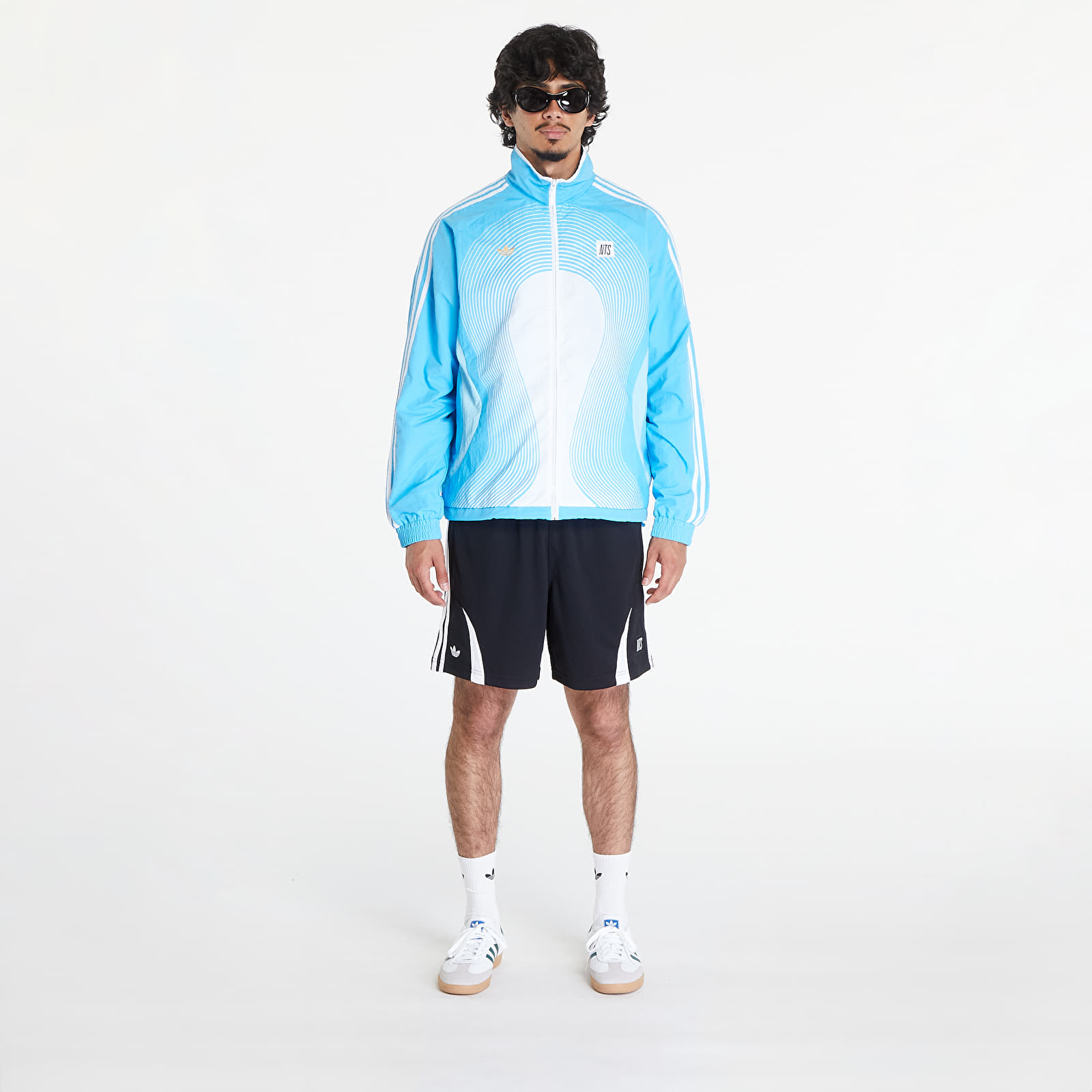 Kurtki męskie adidas x NTS Radio Allover Tracktop Sky Rush