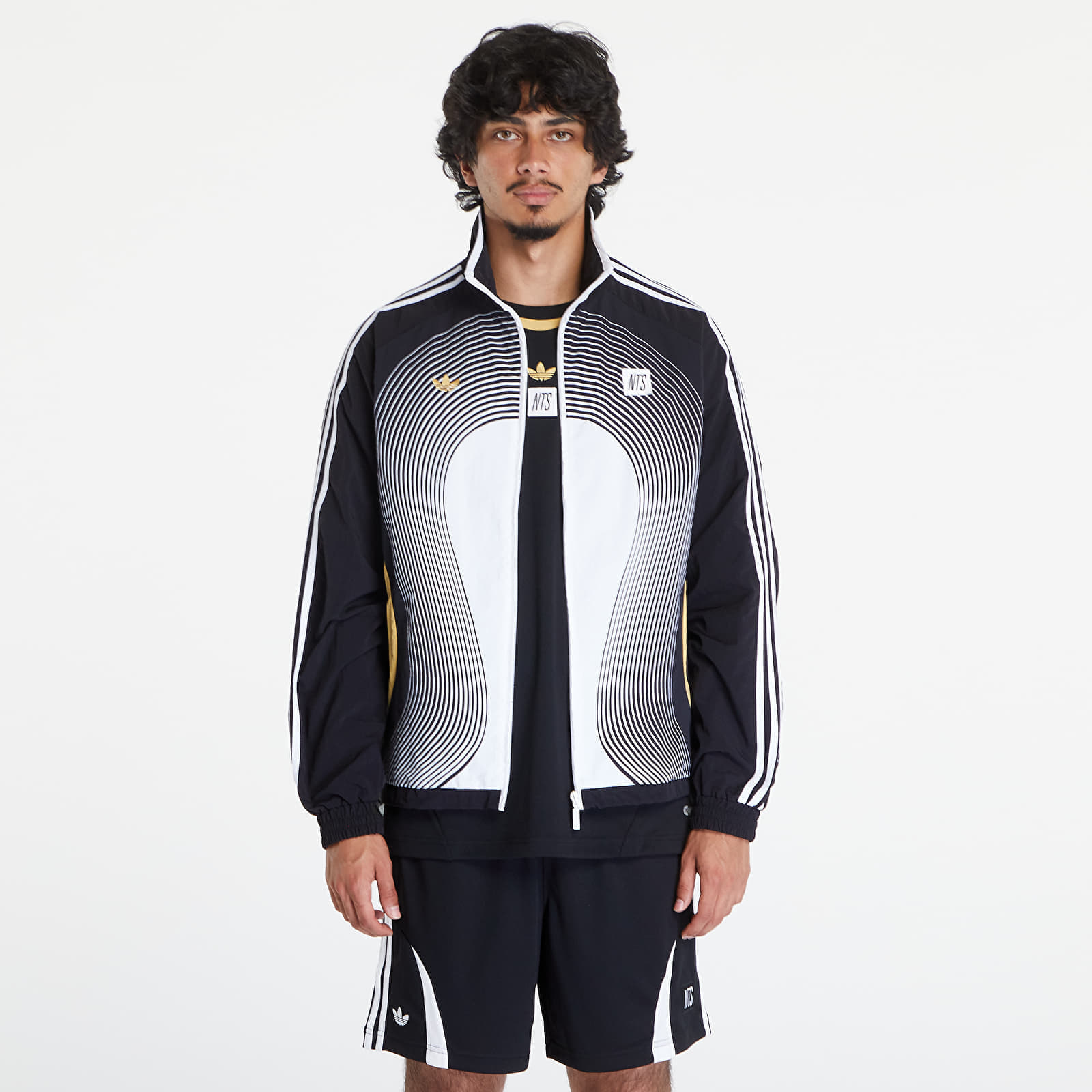 Jacheta adidas x NTS Radio Allover Print Tracktop Black