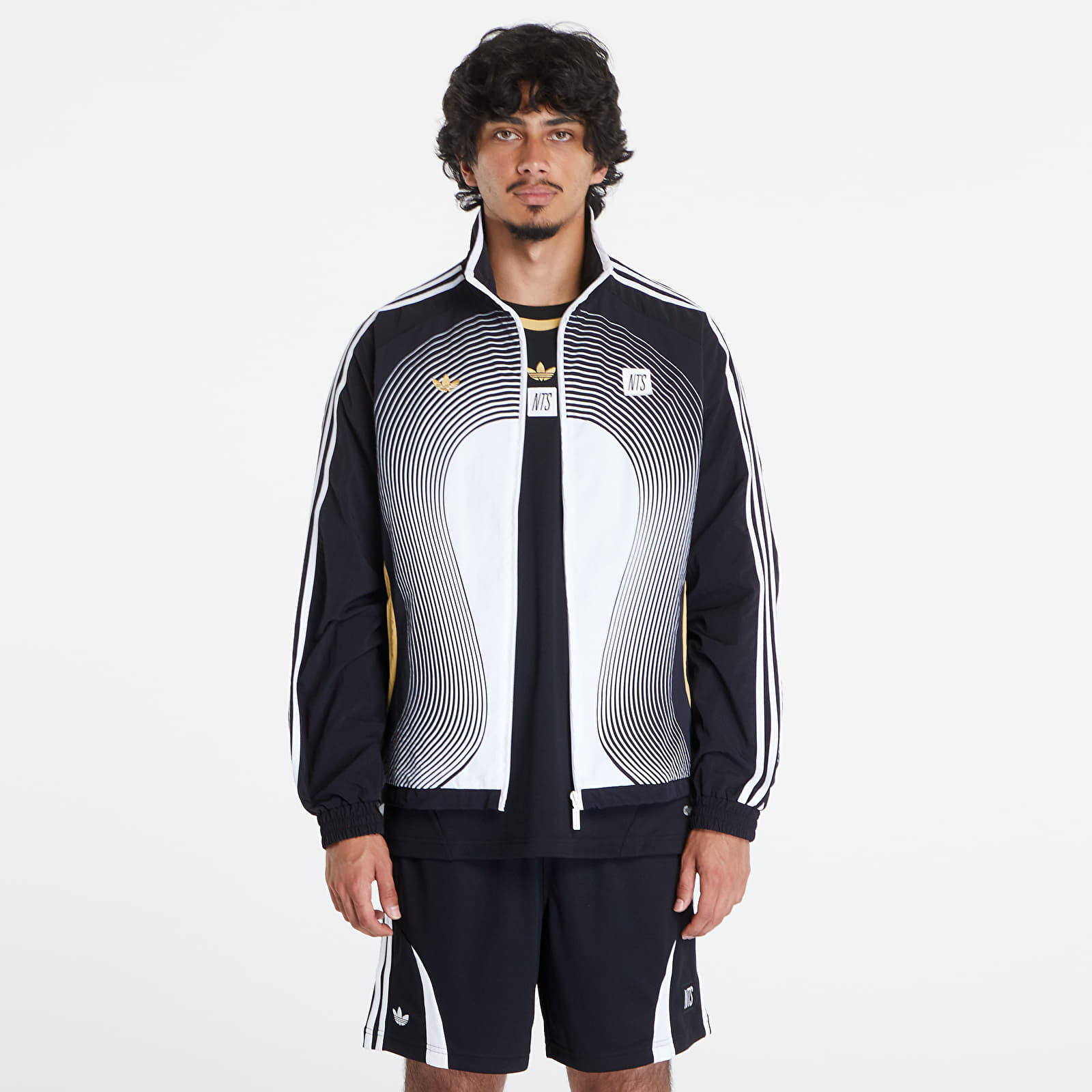 Férfi kabátok adidas x NTS Radio Allover Print Tracktop Black