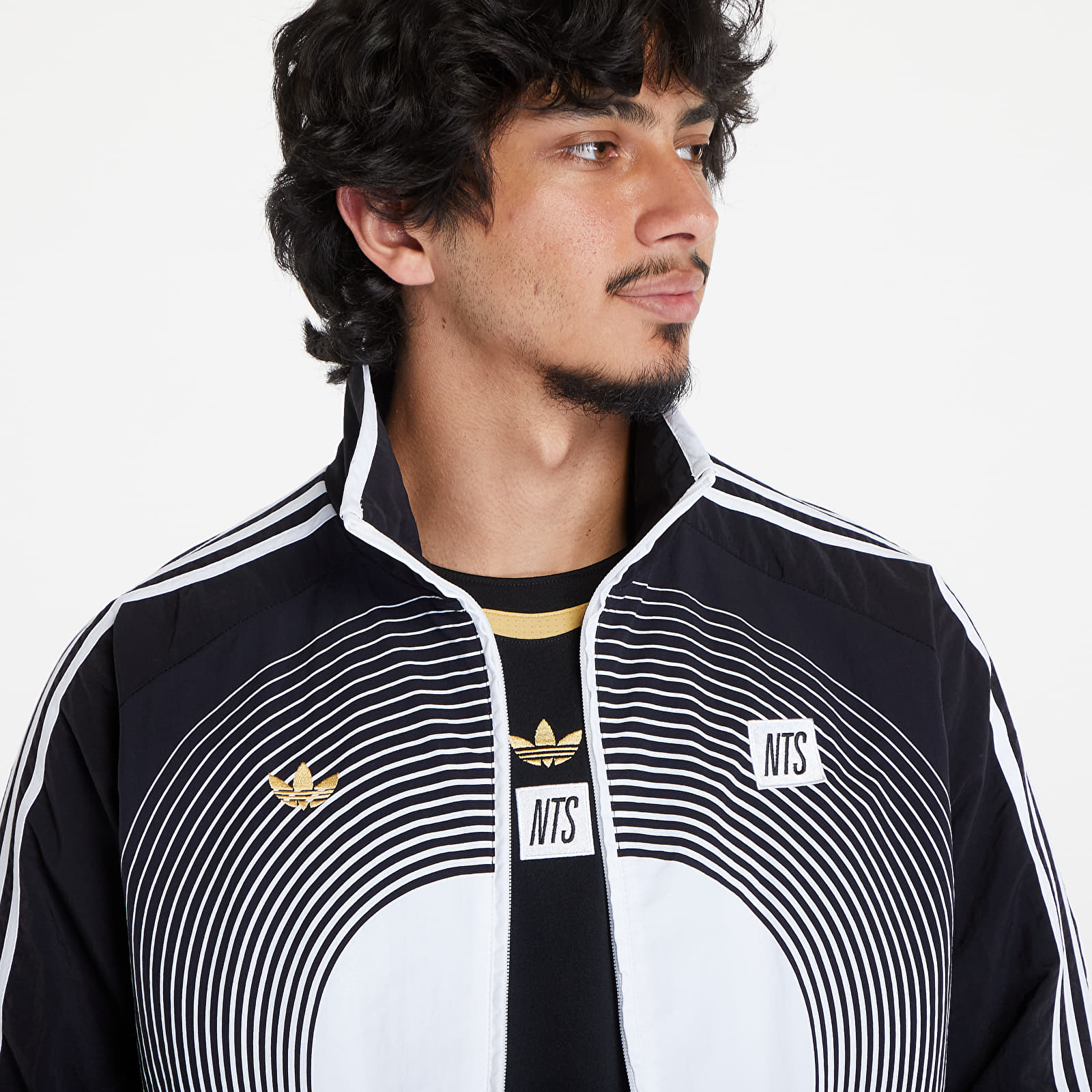 Jachete pentru bărbați adidas x NTS Radio Allover Print Tracktop Black