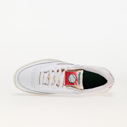 Men s sneakers and shoes Reebok Club C 85 Vintage White Chalk Vector Red Queens