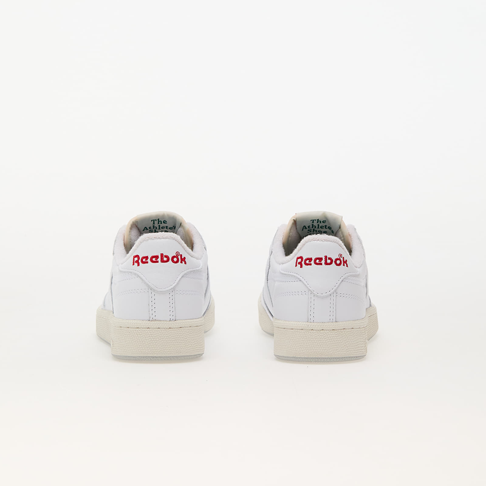 Men s sneakers and shoes Reebok Club C 85 Vintage White Chalk Vector Red Queens
