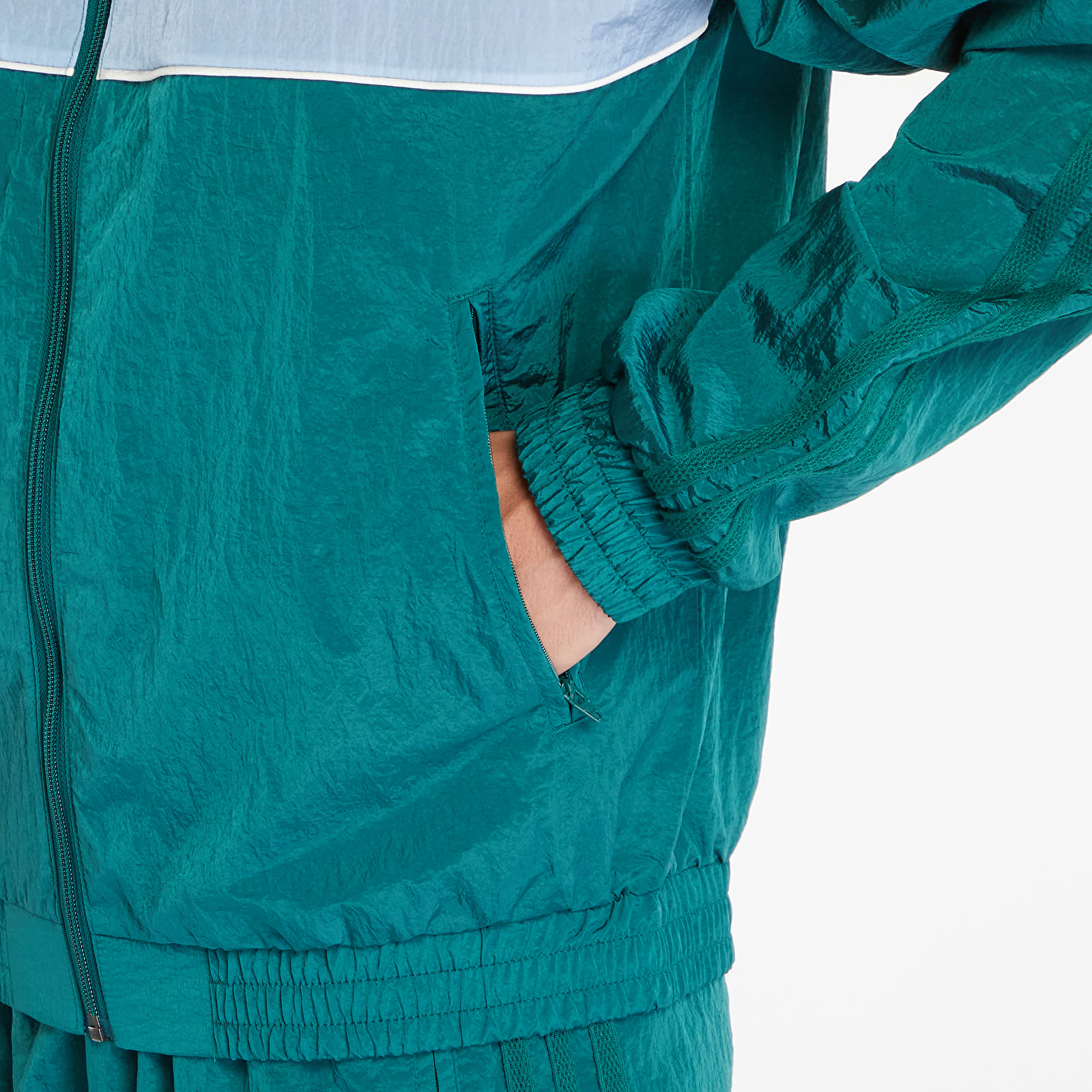 Pánské bundy adidas 80S Woven Tracktop Collegiate Green