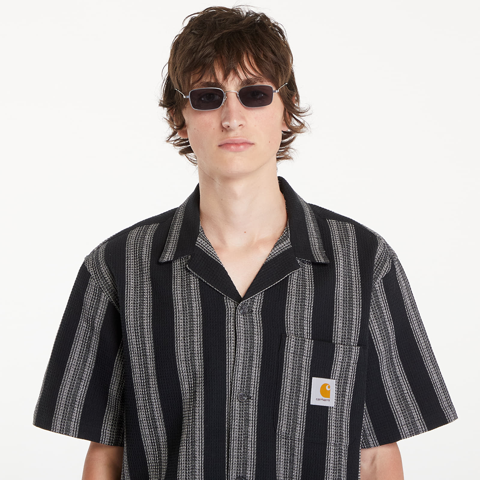 Men's shirts Carhartt WIP Short Sleeve Dodson Shirt UNISEX Dodson Stripe/ Black