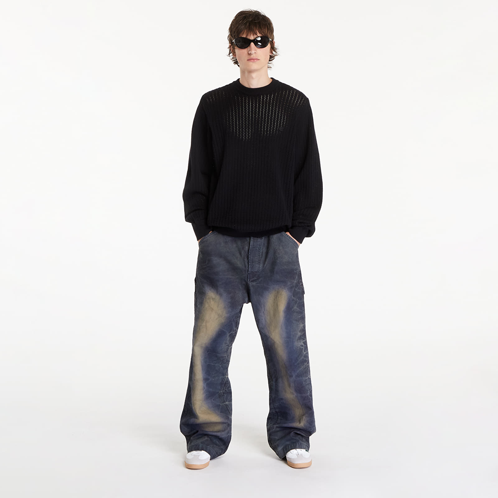 Jerséis para hombre Carhartt WIP Calen Sweater UNISEX Black