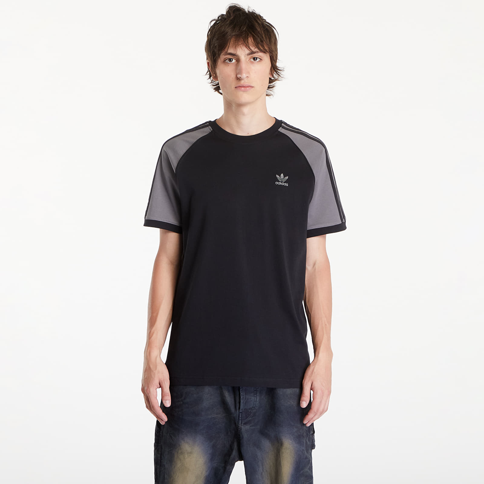 Muške majice kratkih rukava adidas Cb 3-Stripes Tee Black/ Grey Four