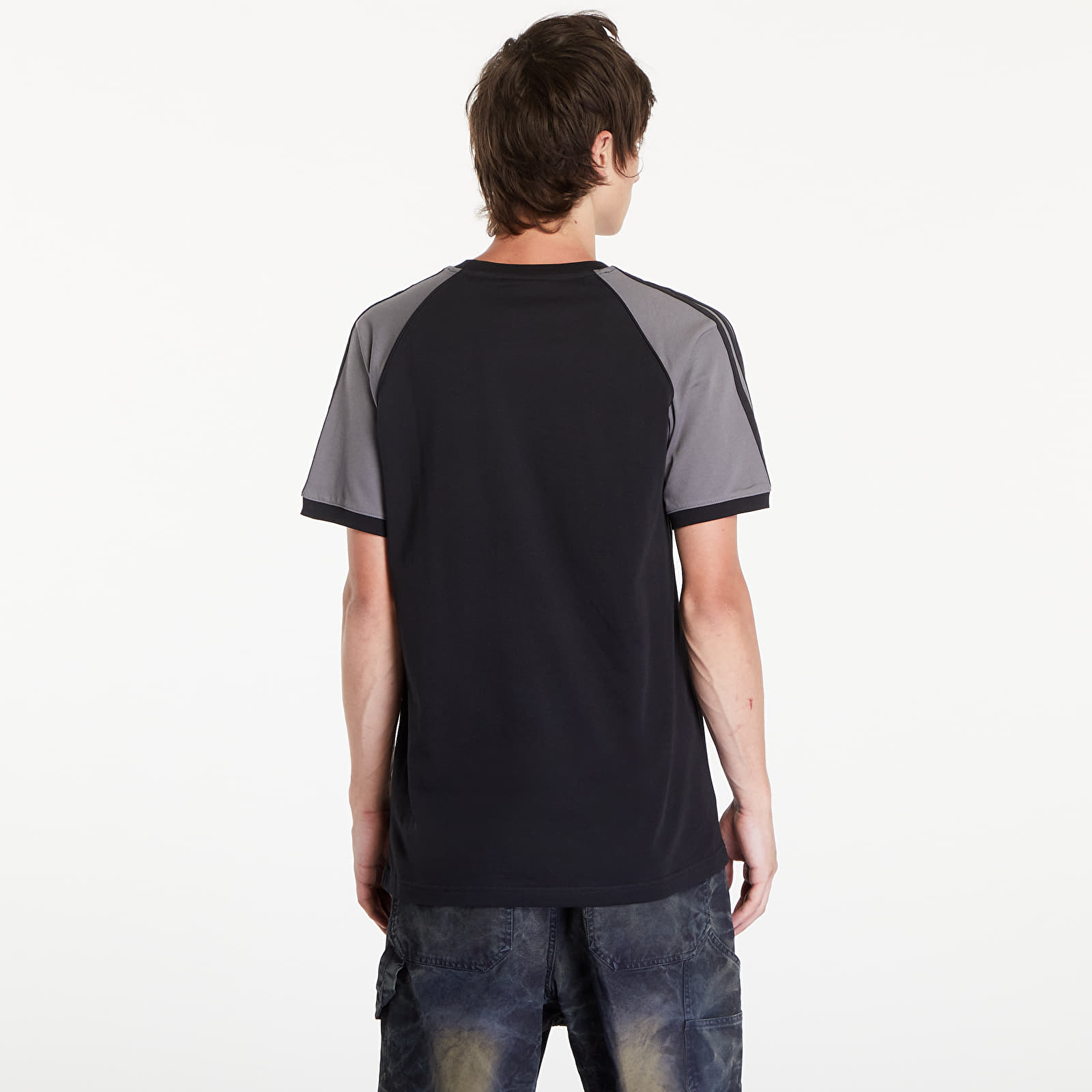 Muške majice kratkih rukava adidas Cb 3-Stripes Tee Black/ Grey Four