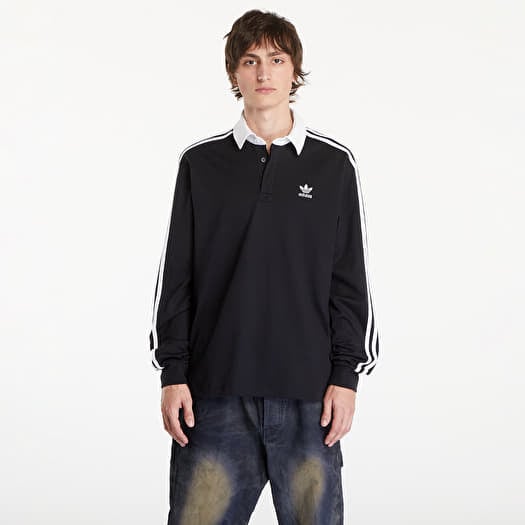 T-shirt adidas Adicolor Rugby Polo Shirt Black