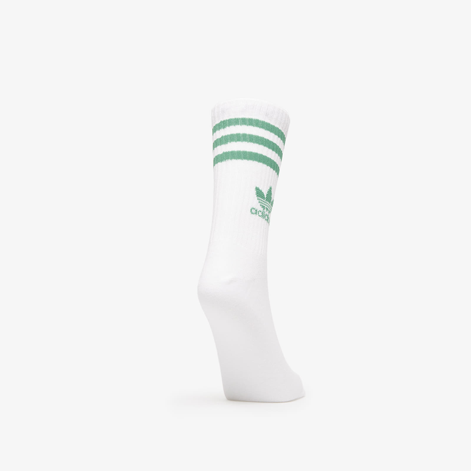 Calcetines para hombre adidas Mid Cut Crew Sock 3-Pack White/ Preloved Green/ Mgh Solid Grey