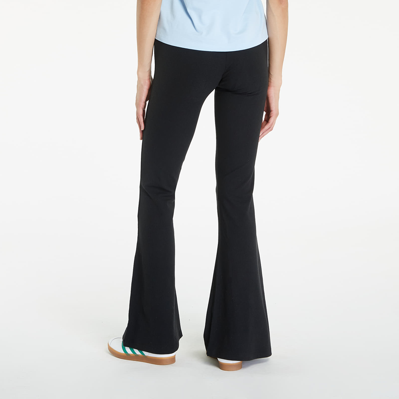 Pantalones de mujer adidas Essentials Rib Flared Leggings Black
