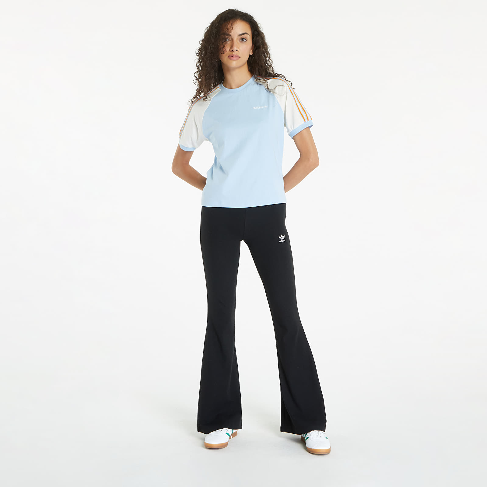 Pantalones de mujer adidas Essentials Rib Flared Leggings Black