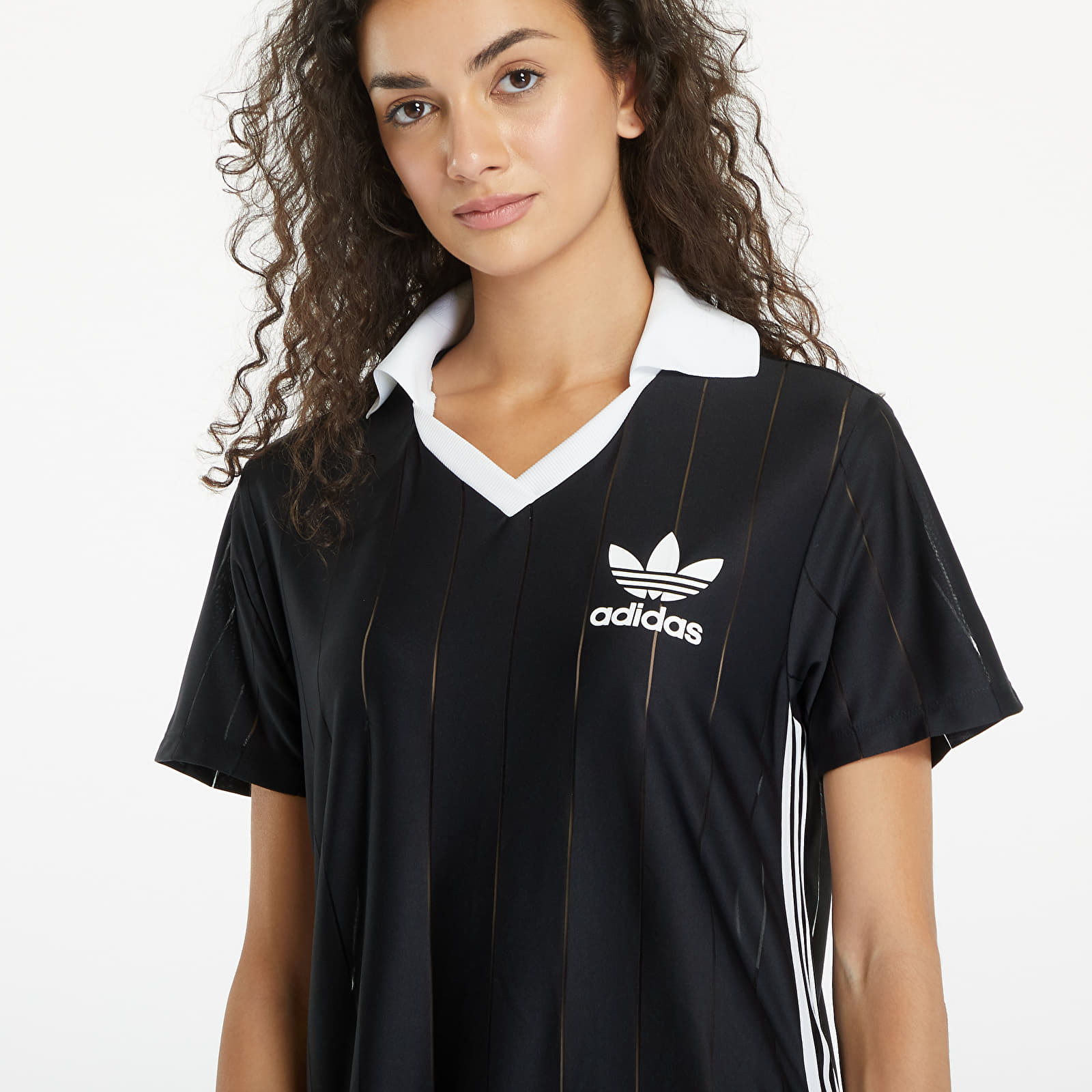 Kleider adidas Adicolor 3 Stripes Pinstripe Dress Black Queens