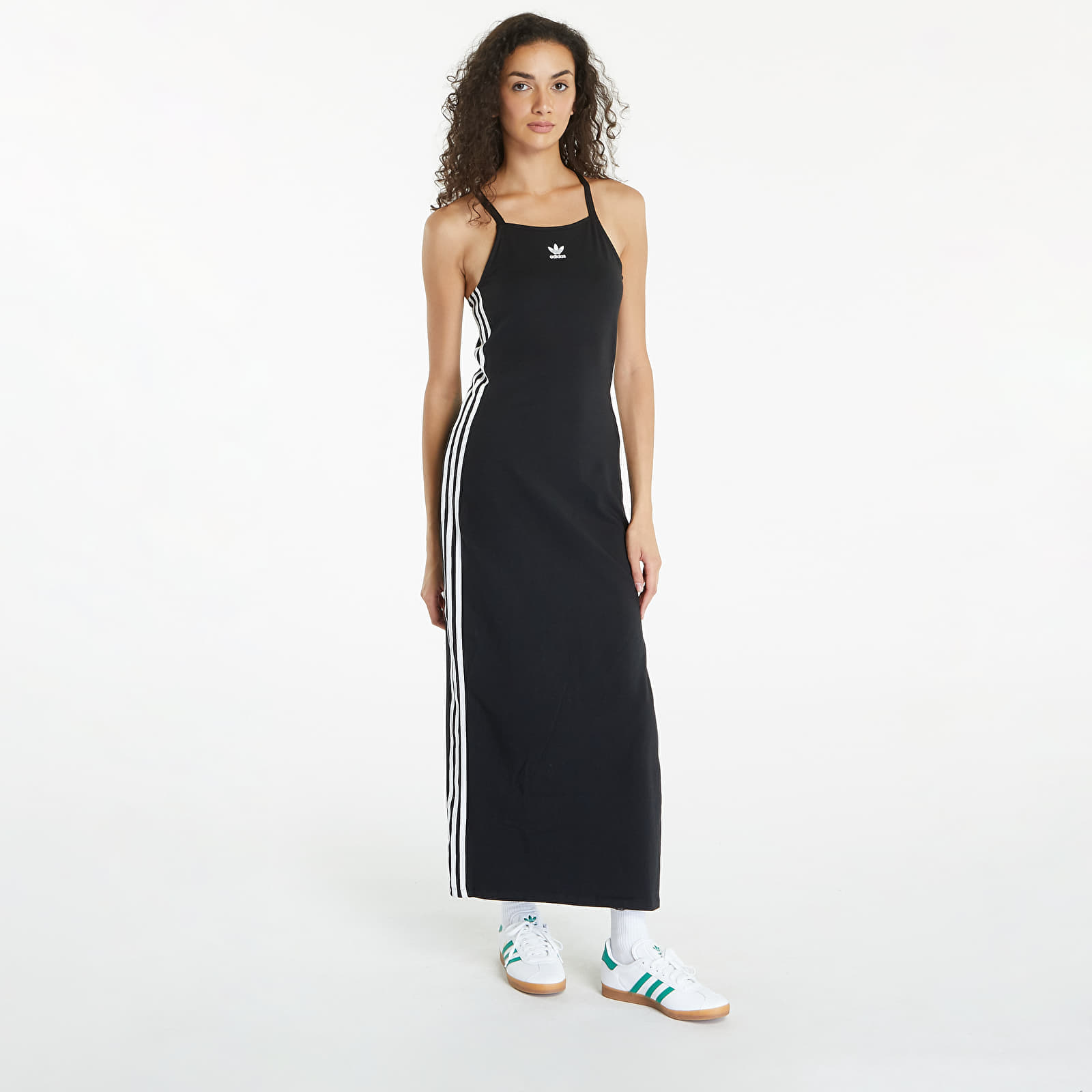 Šaty adidas 3 Stripe Dress Maxi Black XS