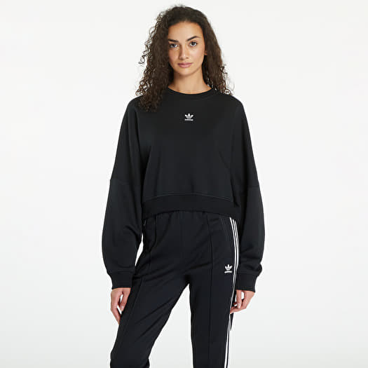 adidas Essentials Crew Fleece Sweatshirt Black