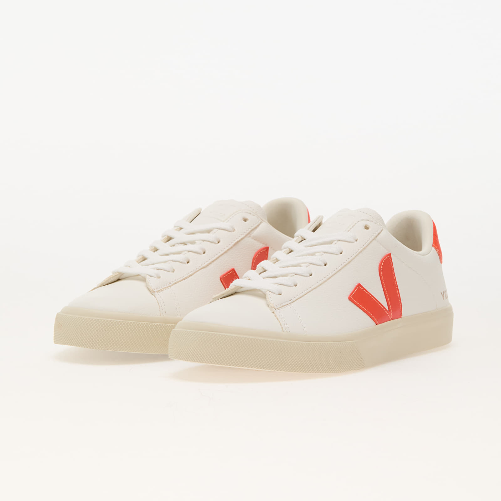 Shoes Veja Campo Chromefree Extra White/ Orange Fluo