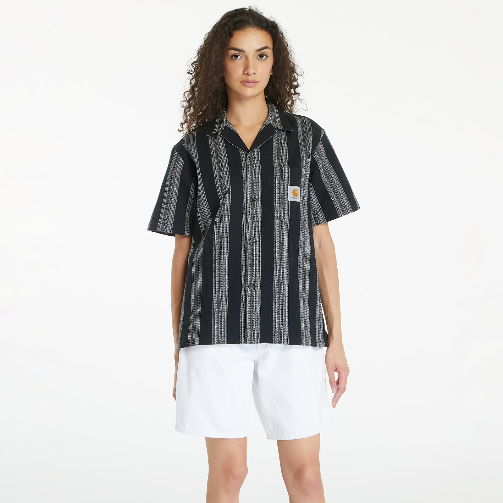 Men's shirts Carhartt WIP Short Sleeve Dodson Shirt UNISEX Dodson Stripe/ Black