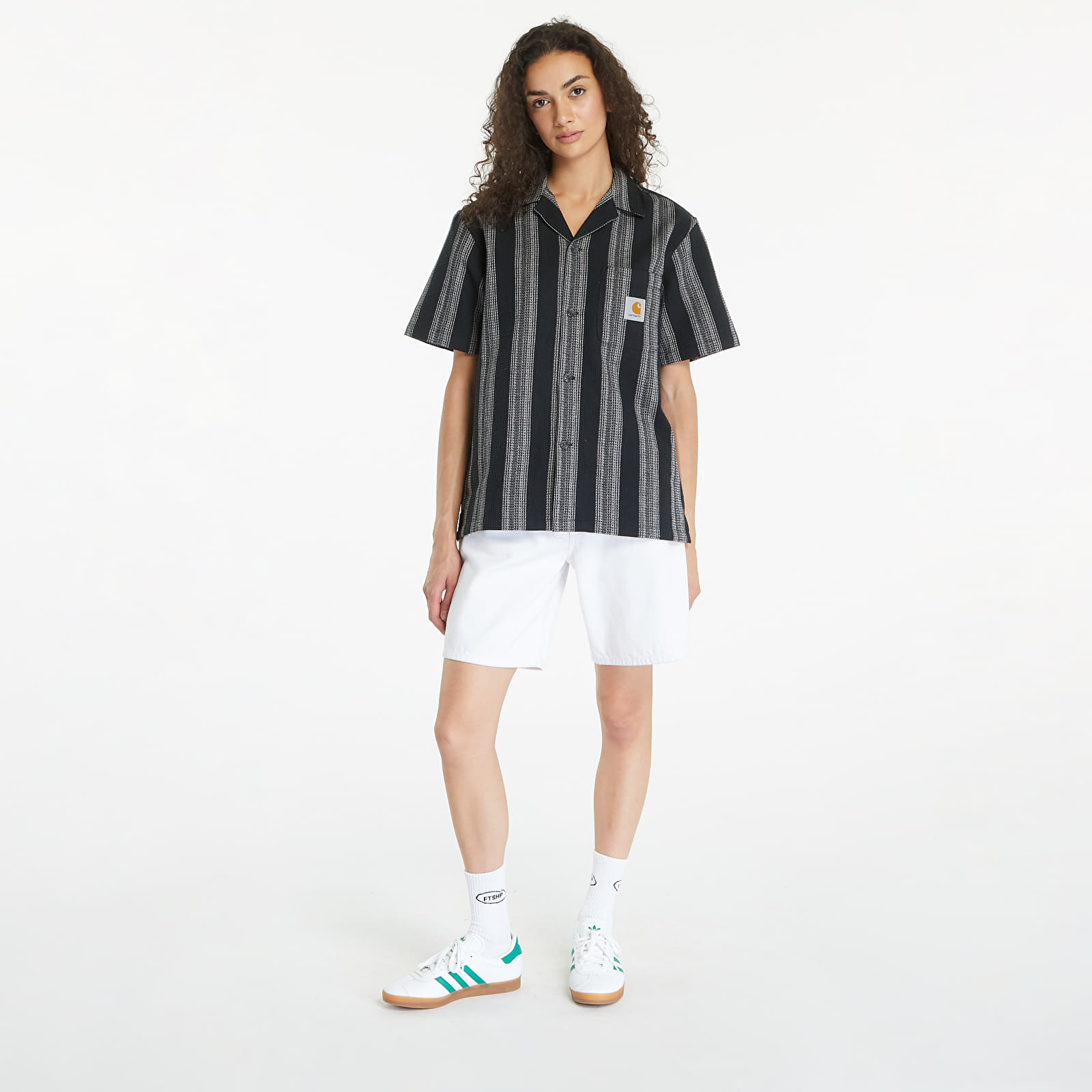 Men's shirts Carhartt WIP Short Sleeve Dodson Shirt UNISEX Dodson Stripe/ Black