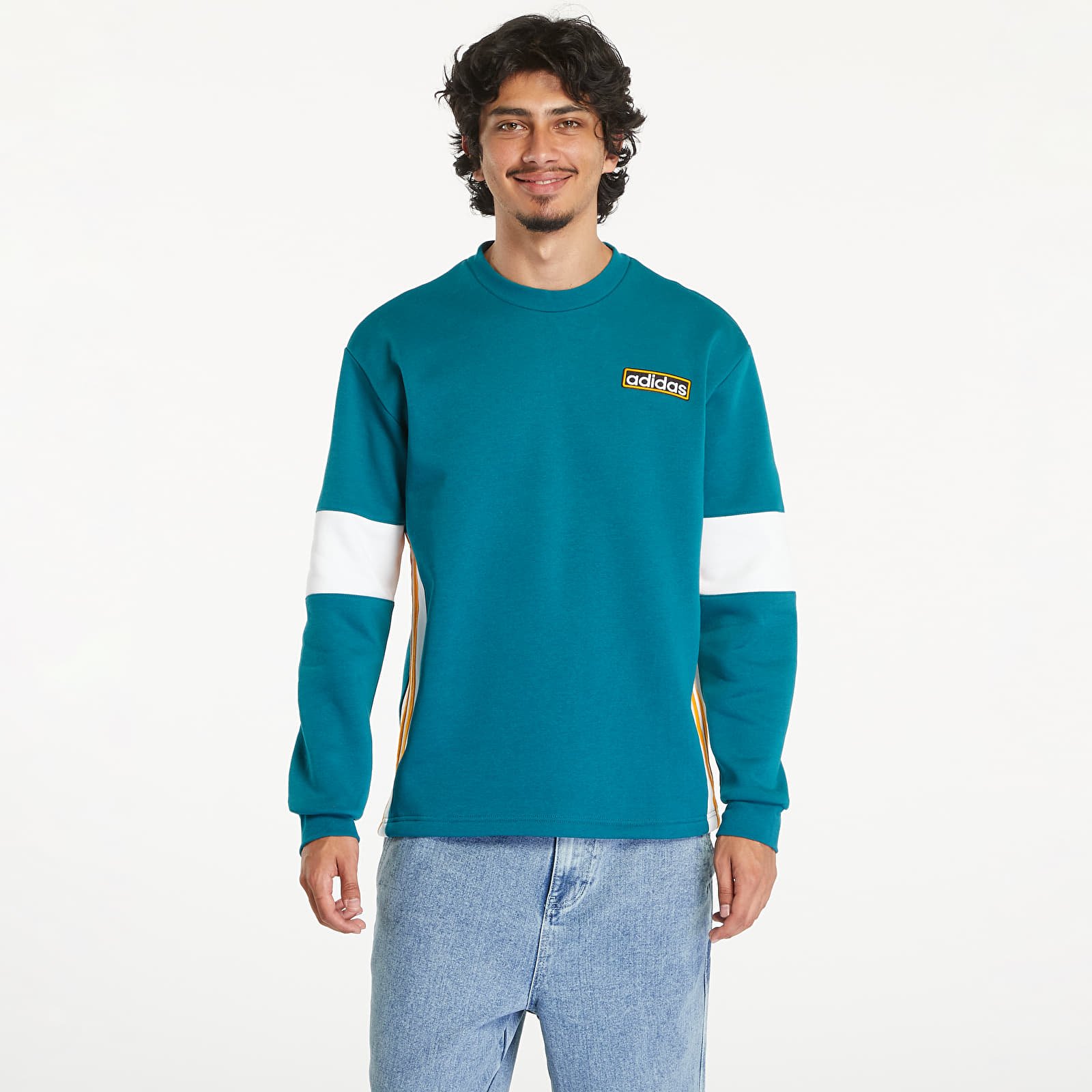 Moletons e blusas de moletom adidas Adibreak Crew Legacy Teal