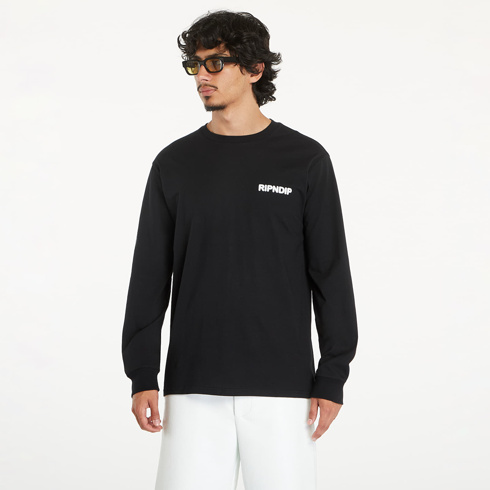Pánská trička RIPNDIP Pet Kitties Long Sleeve Tee Black