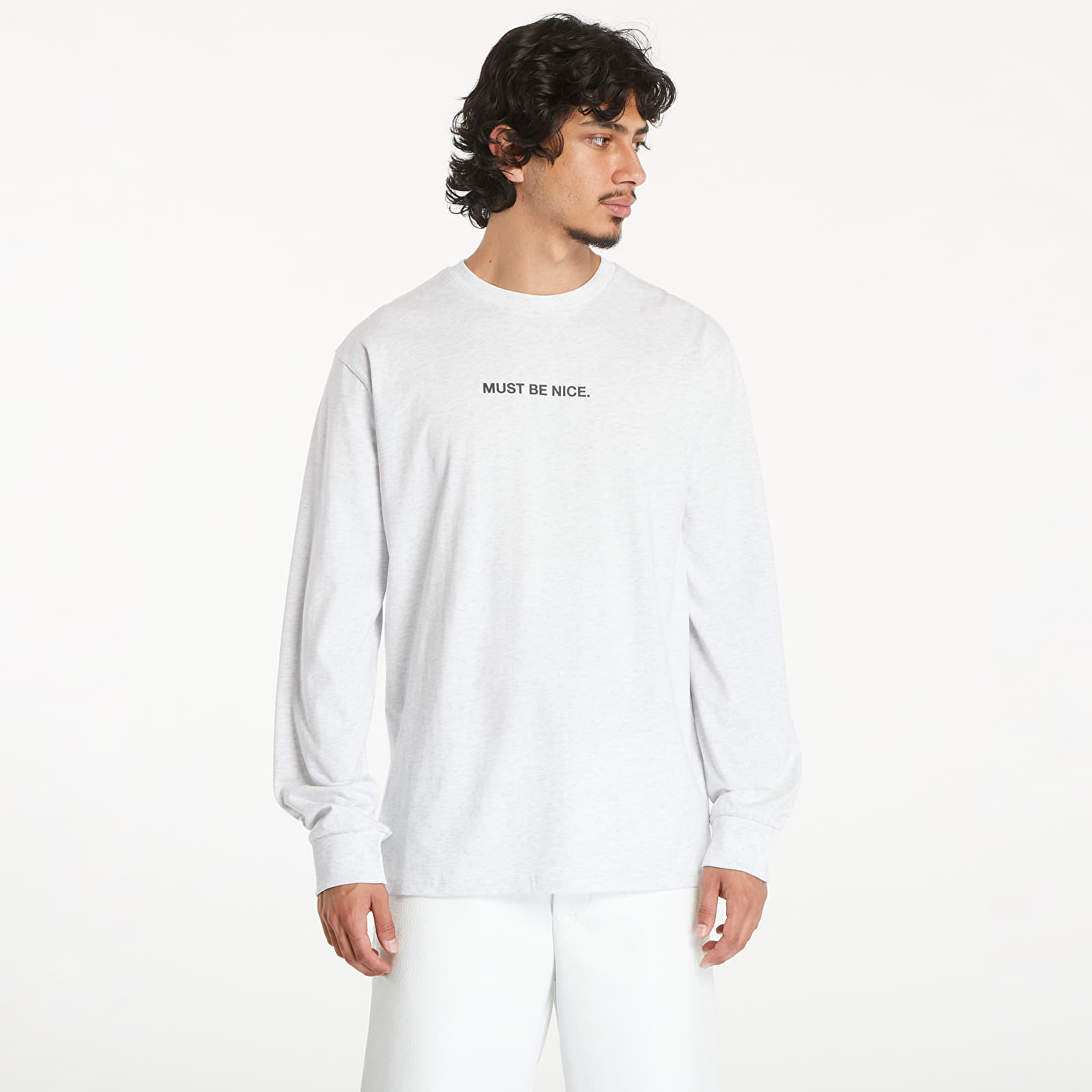 Men's T-shirts RIPNDIP Must Be Nice Long Sleeve Tee Ash Heather