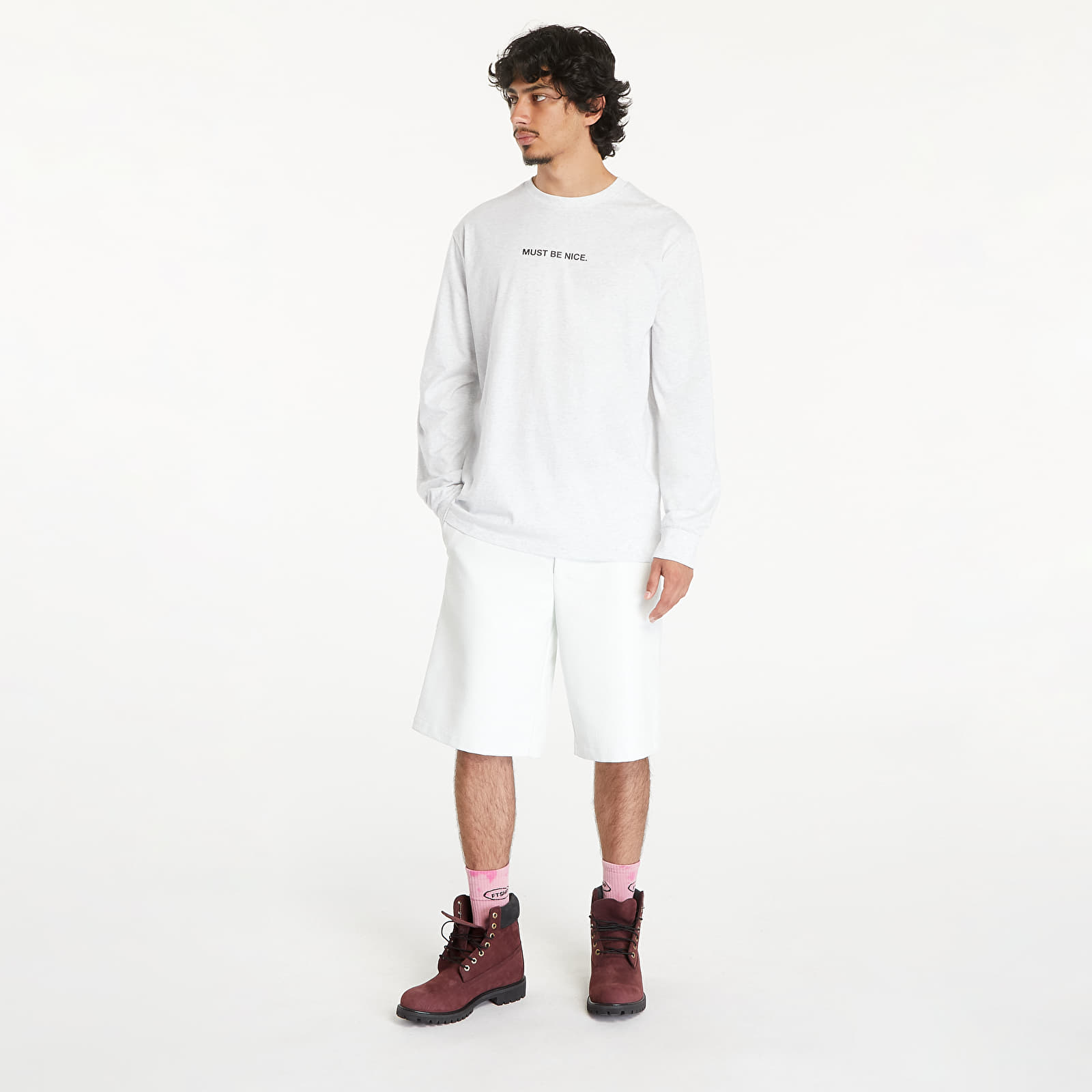Men's T-shirts RIPNDIP Must Be Nice Long Sleeve Tee Ash Heather