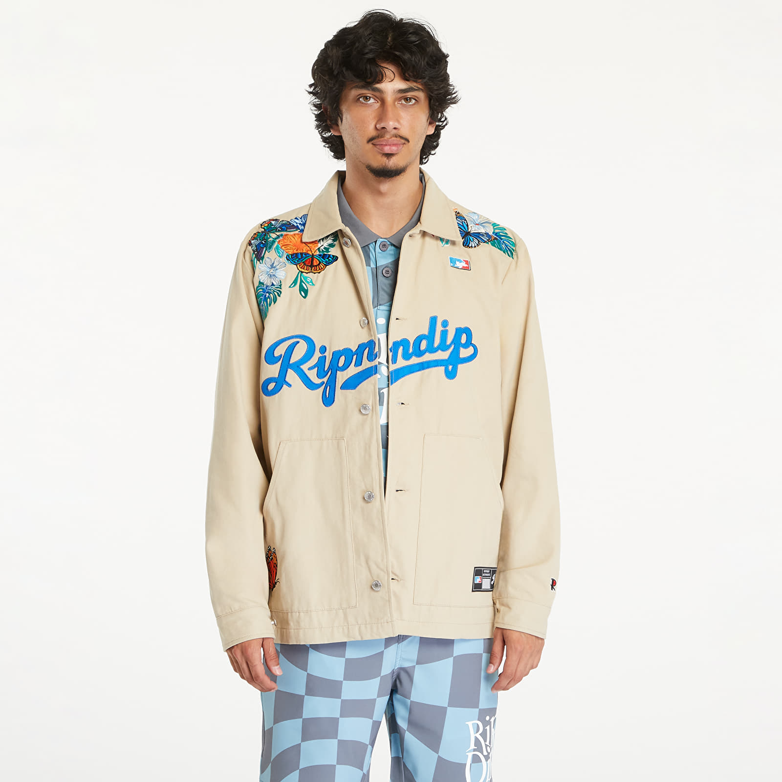 Vīriešu jakas RIPNDIP Los Ripndip Twill Coaches Jacket Khaki