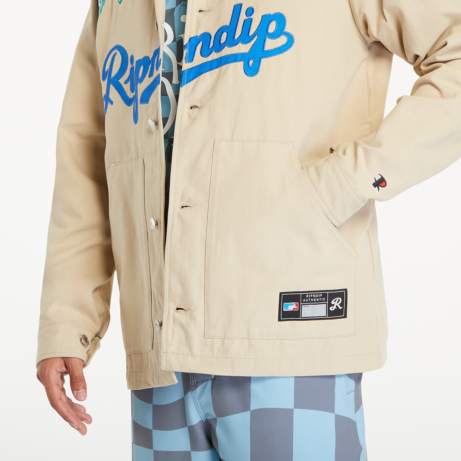 Jacheta RIPNDIP Los Ripndip Twill Coaches Jacket Khaki - 1 | YEO