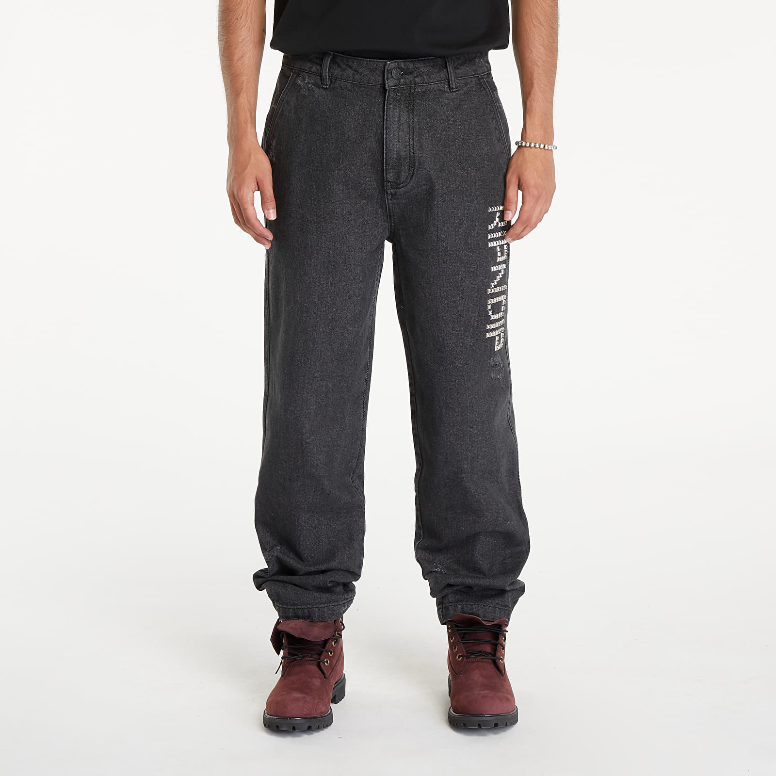 Men's jeans RIPNDIP Rockstar Distressed Denim Pants Black