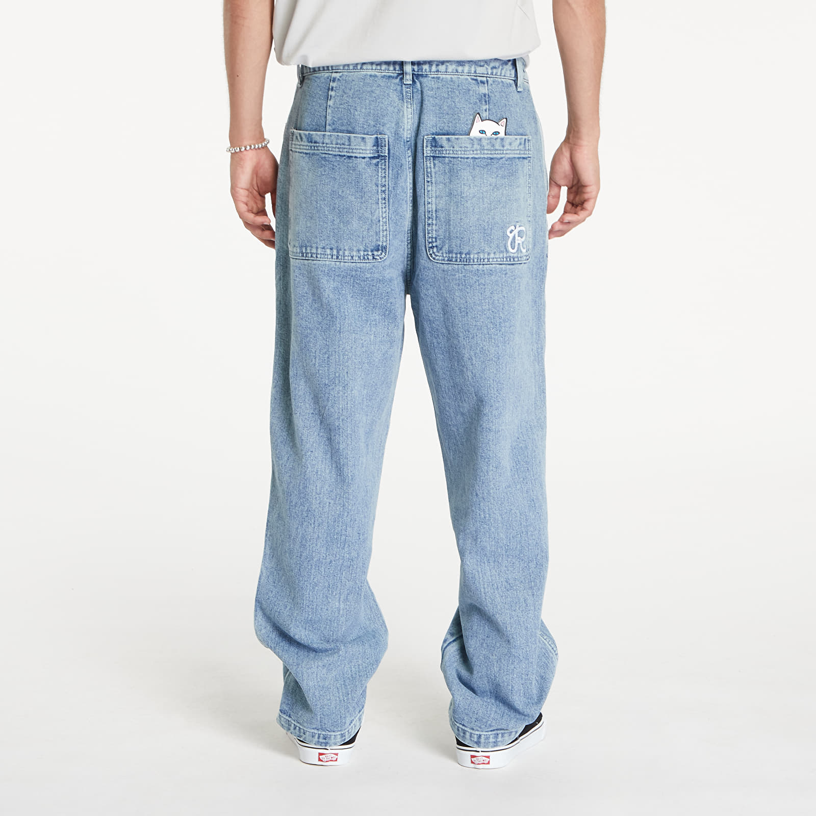 Pantalons homme RIPNDIP Ranagram Denim Pants Medium Wash