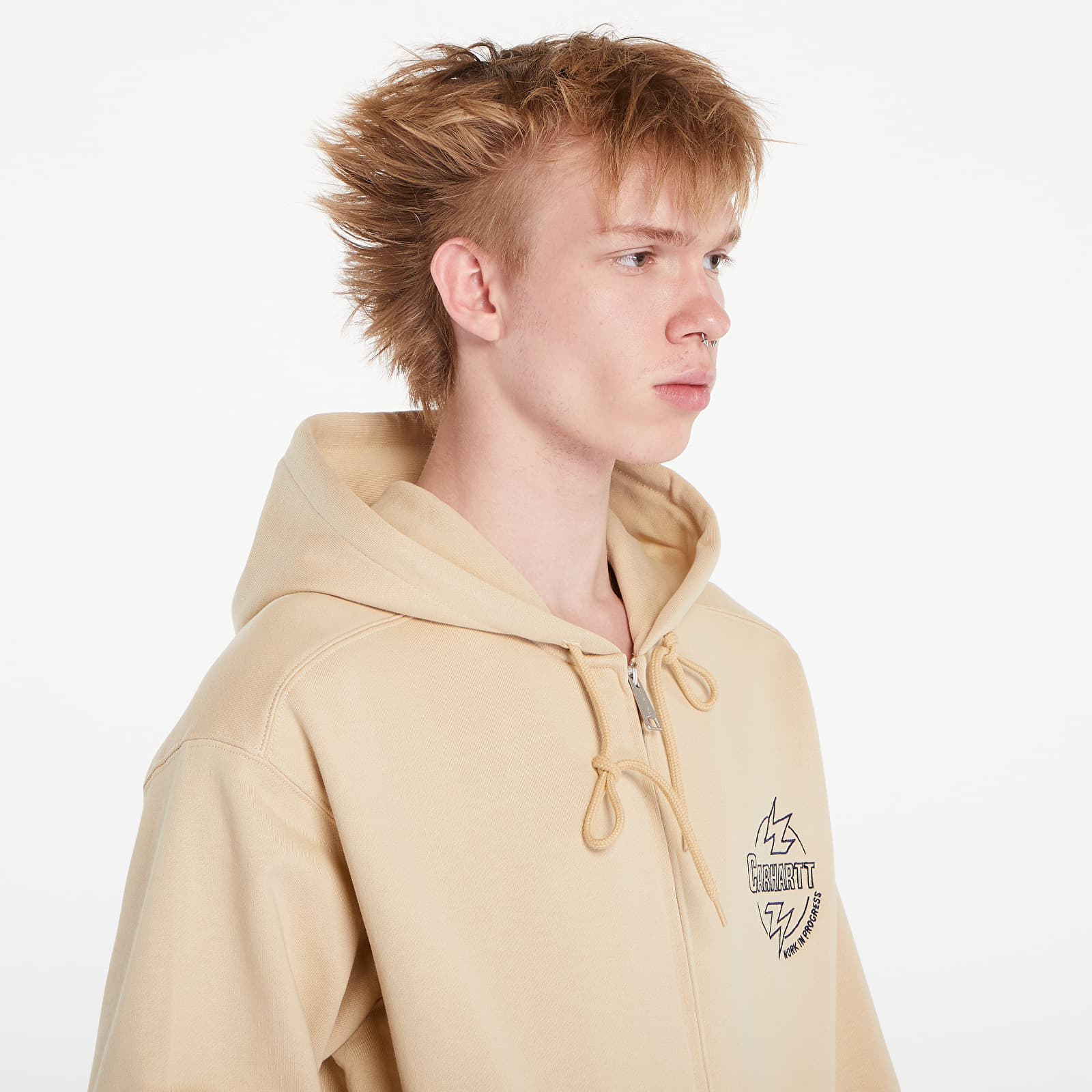 Férfi pulóverek Carhartt WIP Ablaze Hoodie UNISEX Cornsilk/ Air Force Blue