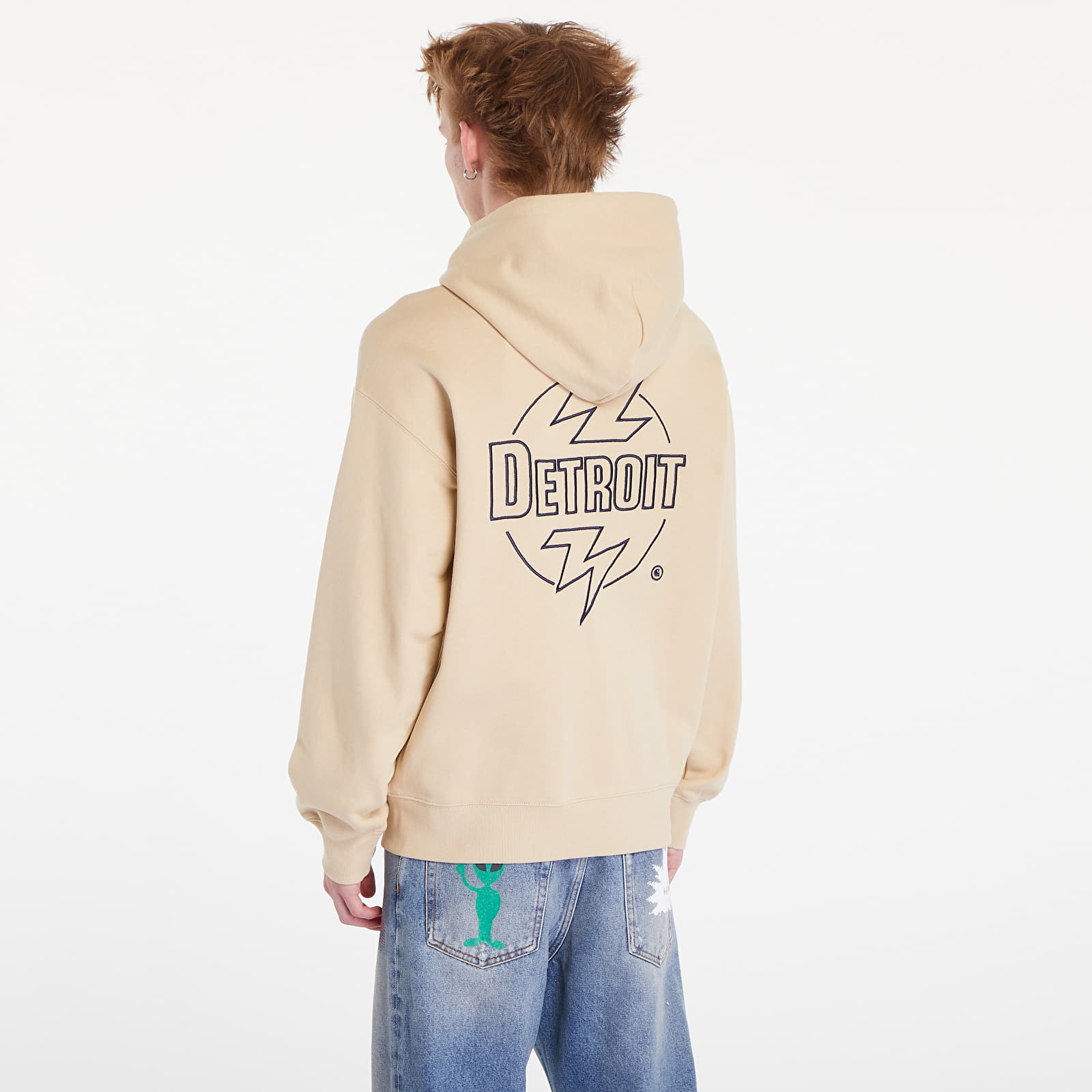 Férfi pulóverek Carhartt WIP Ablaze Hoodie UNISEX Cornsilk/ Air Force Blue