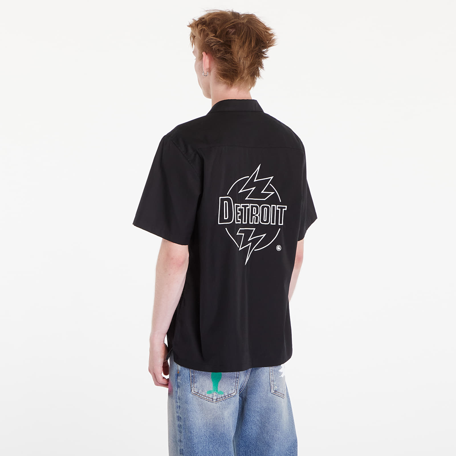 Camisas para hombre Carhartt WIP Ablaze Short Sleeve Shirt UNISEX Black/ Wax