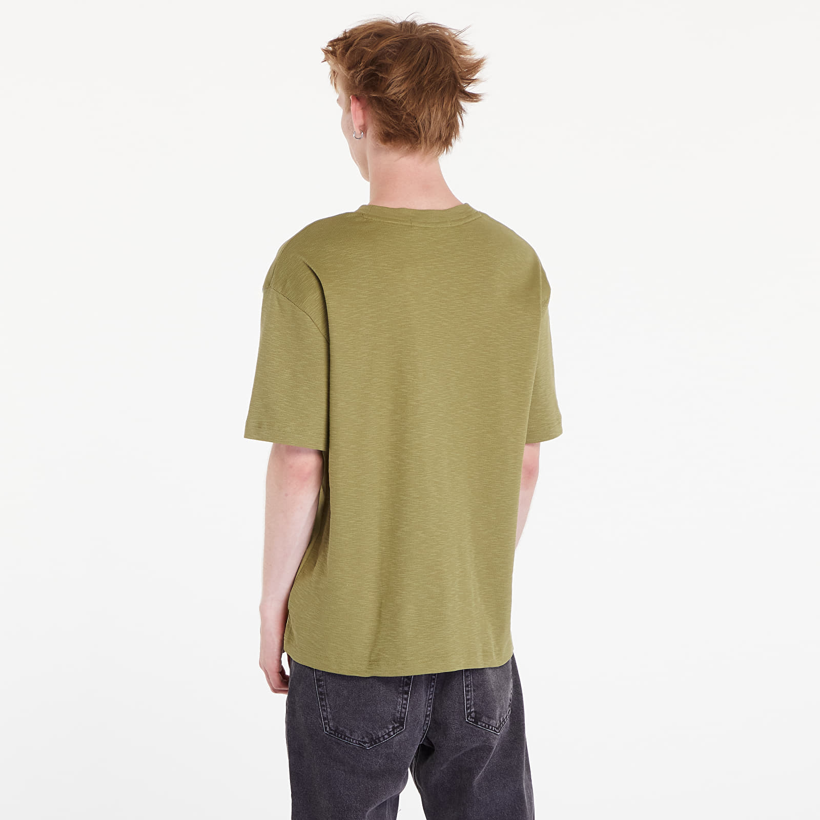 Moške majice Calvin Klein Jeans Texture Mix Cotton T-Shirt Dark Juniper