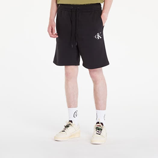 Calvin Klein Jeans Monogram Fleece Jogger Shorts Black