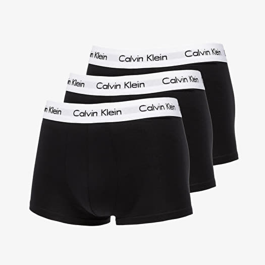 Calvin Klein 3 Pack Low Rise Trunks C/O černé