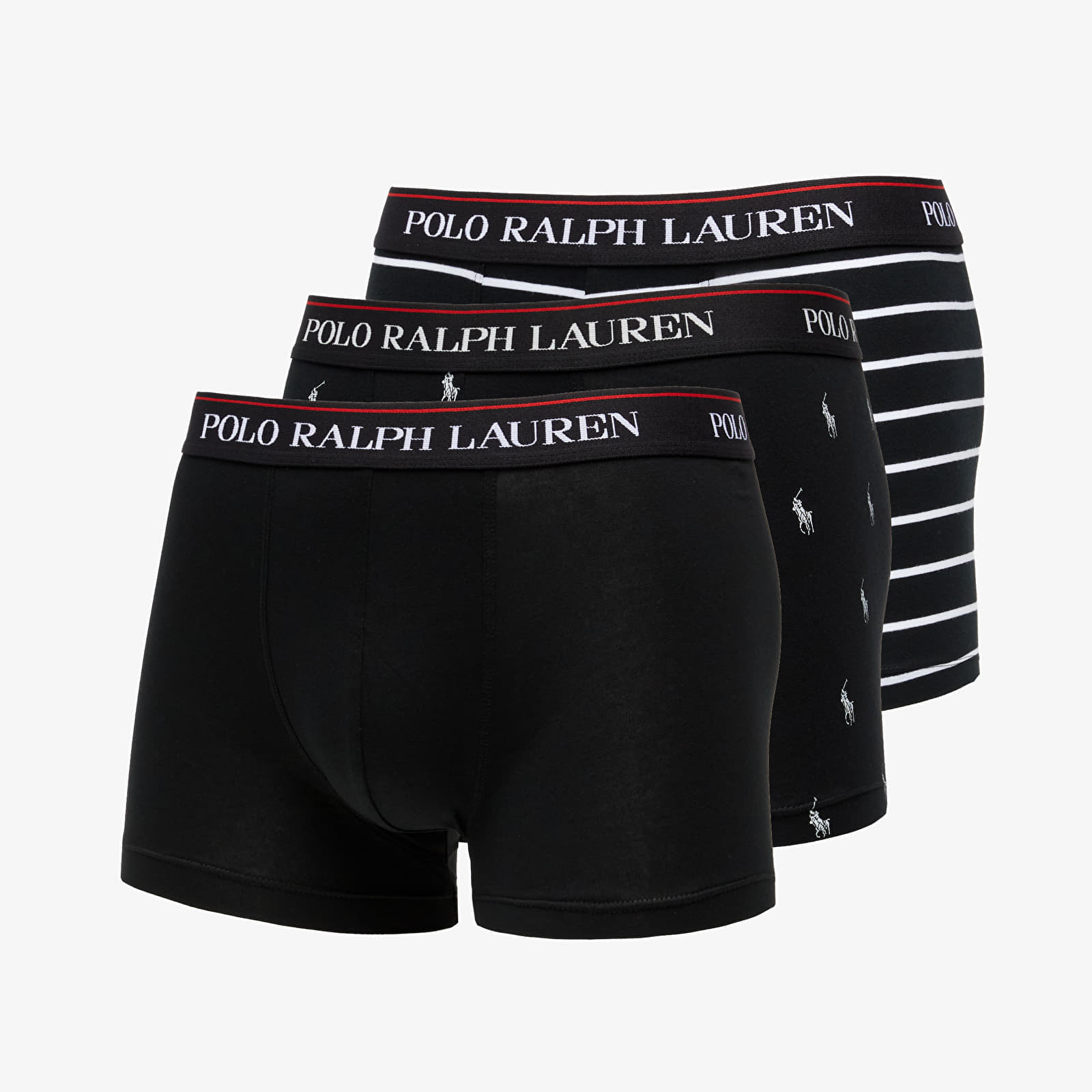 Boksersortsid Ralph Lauren Classics 3 Pack Trunks Black/ Black/ White/ Black