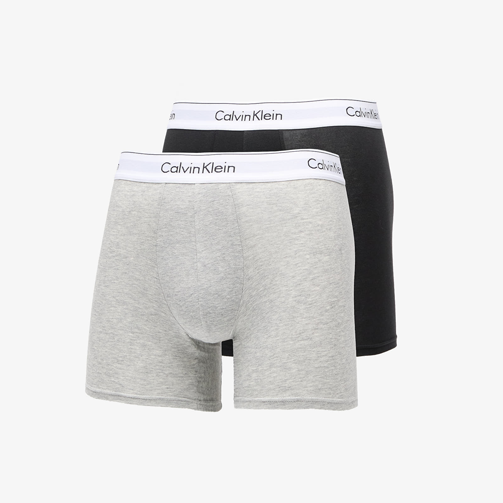 Boxerky Calvin Klein 2Pack Boxer Briefs Modern Cotton C/O Black/ Melange Grey S