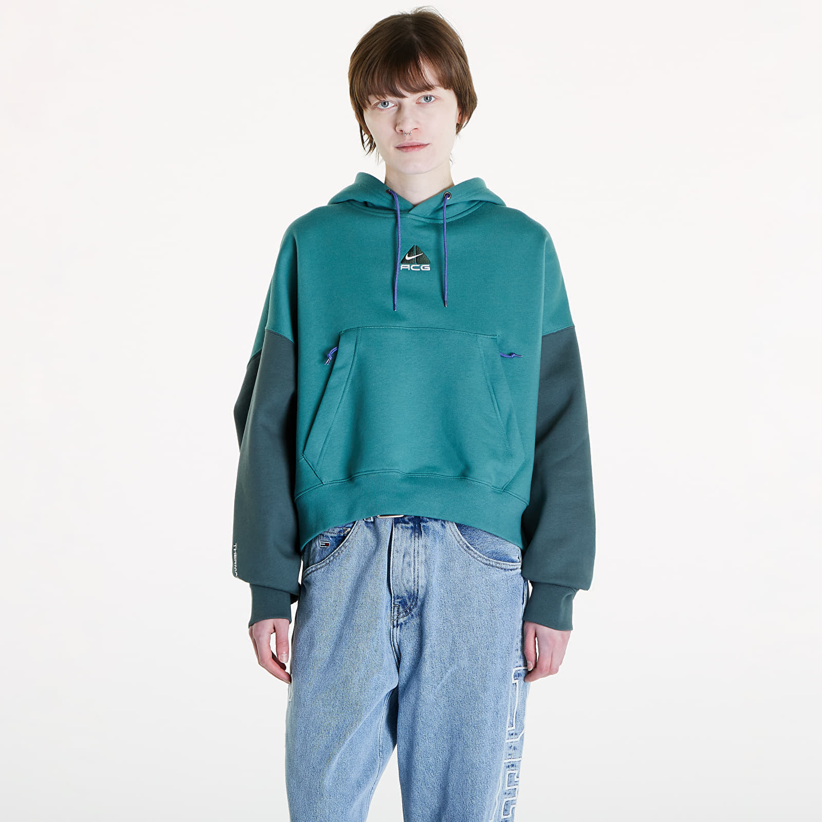 Sweat-shirt Nike ACG Therma-FIT Women's "Tuff Knit" Fleece Hoodie Bicoastal/ Vintage Green/ Summit White S