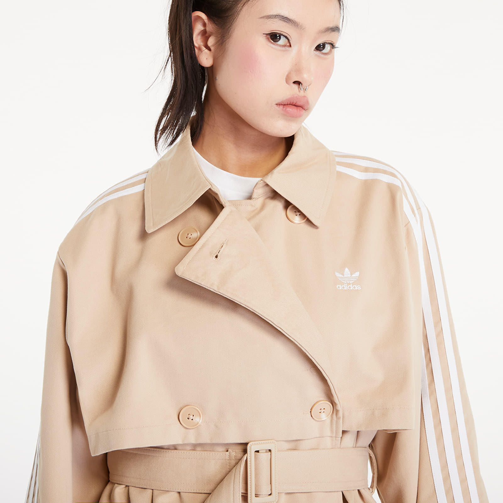 Jackets and Coats adidas Trench Coat Twill Magic Beige Queens