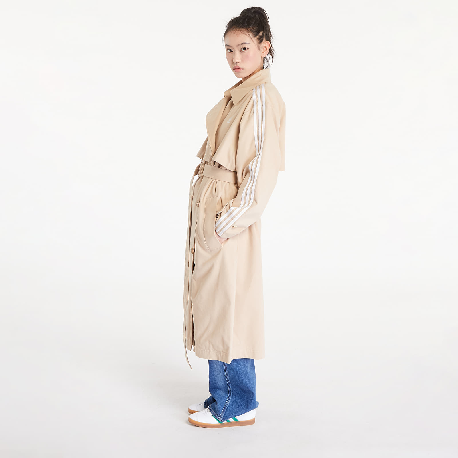 Jackets and Coats adidas Trench Coat Twill Magic Beige Queens
