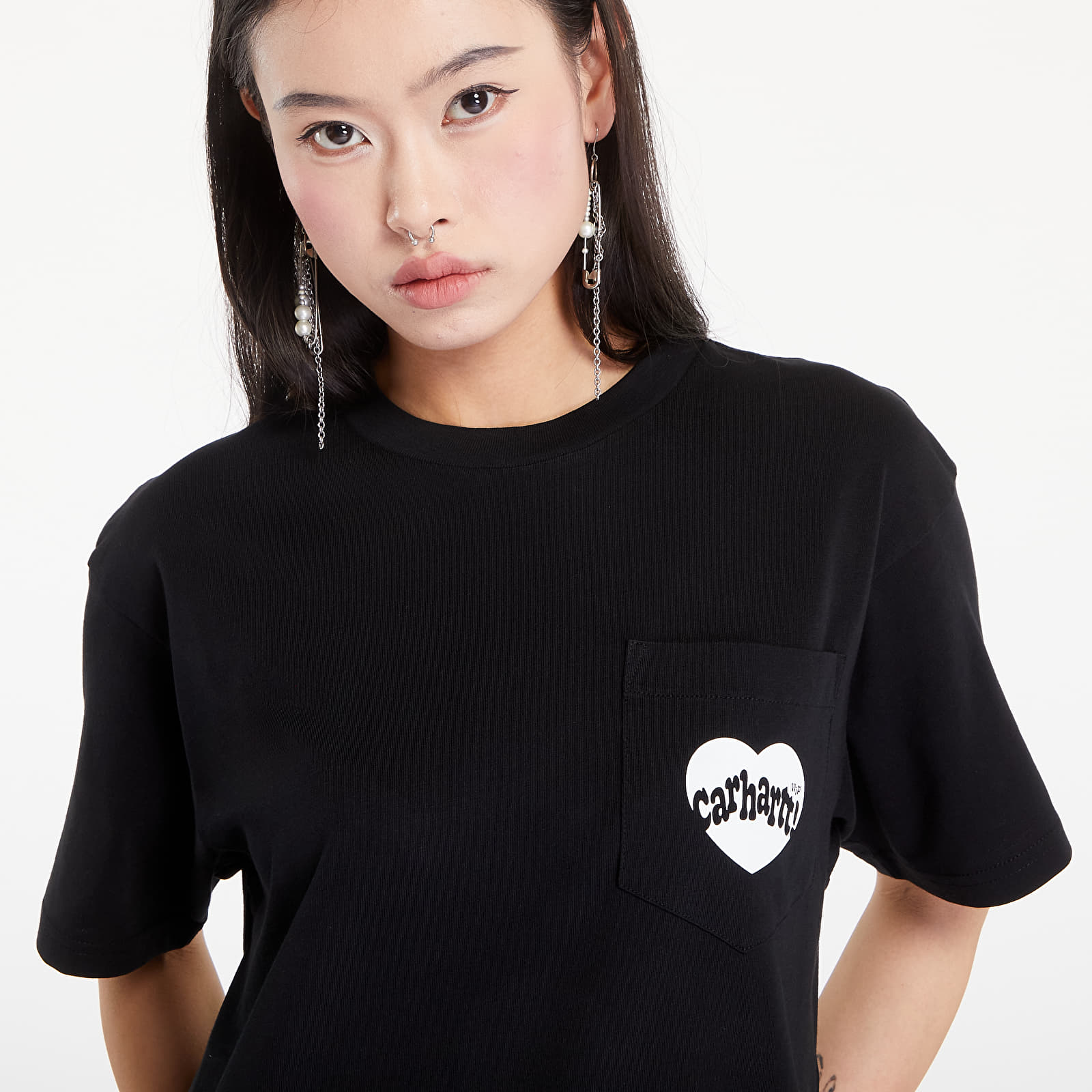 Muške majice kratkih rukava Carhartt WIP Short Sleeve Amour Pocket T-Shirt UNISEX Black/ White