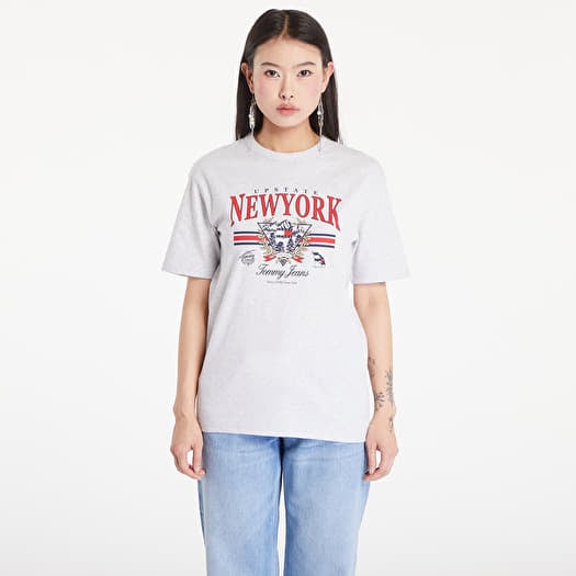 Tommy Jeans Prep Explorer Relaxed Fit T-Shirt Silver Grey Heather