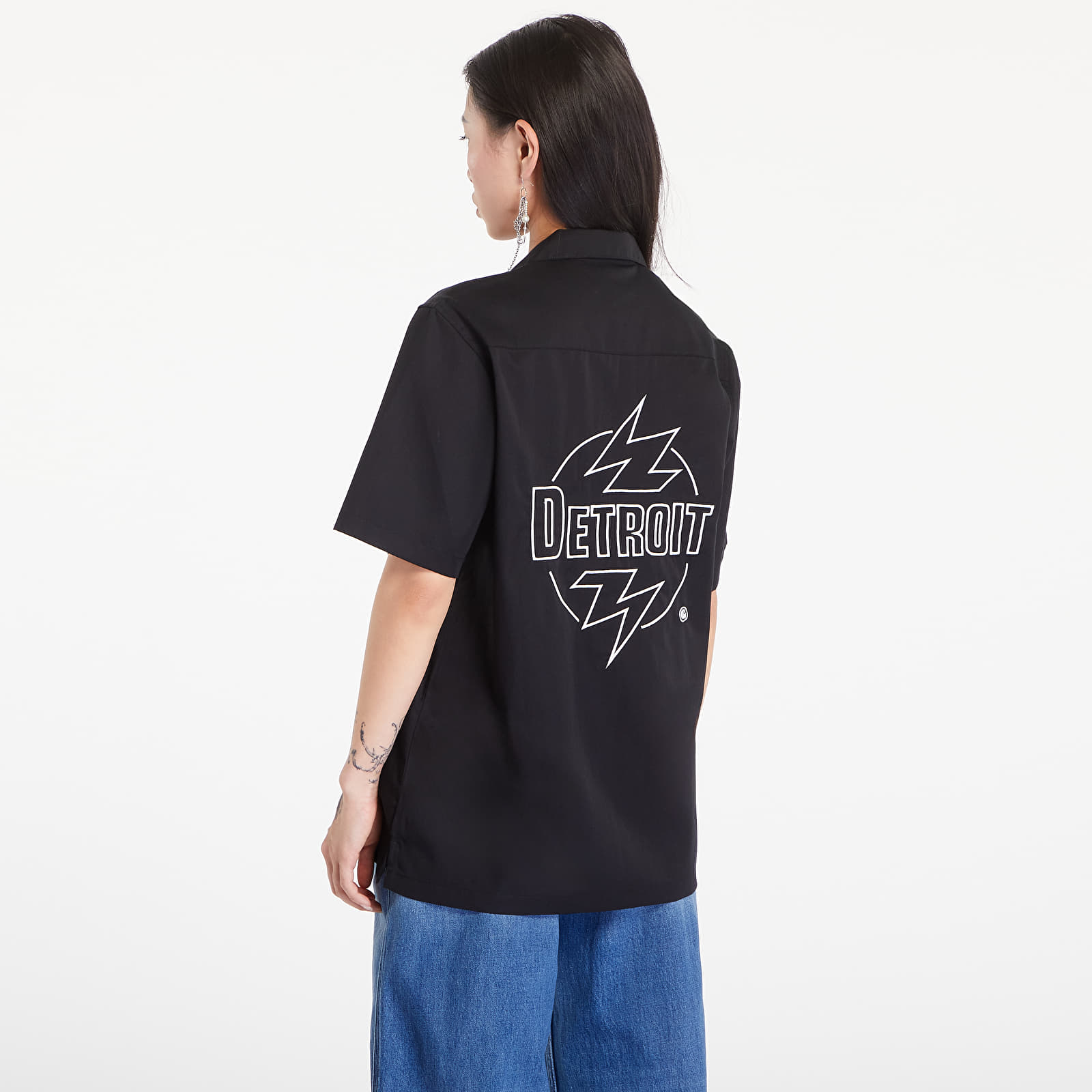 Camisas para hombre Carhartt WIP Ablaze Short Sleeve Shirt UNISEX Black/ Wax