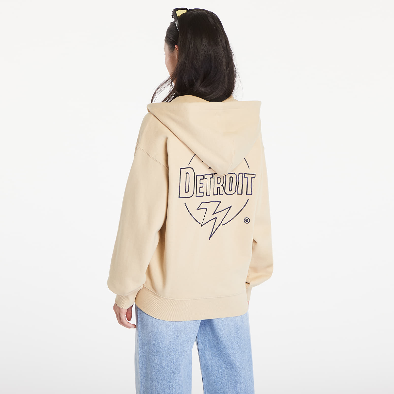 Férfi pulóverek Carhartt WIP Ablaze Hoodie UNISEX Cornsilk/ Air Force Blue